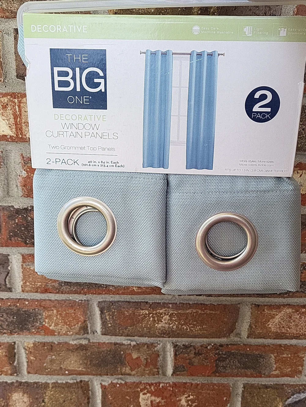 Window Curtain Panels Aqua Grommet Top Panels 2 Pack